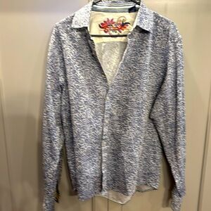 Robert Graham paisley/floral button down shirt. Lg